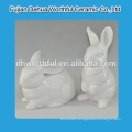 Excellent ceramic animal decoration,white ceramic rabbit statue